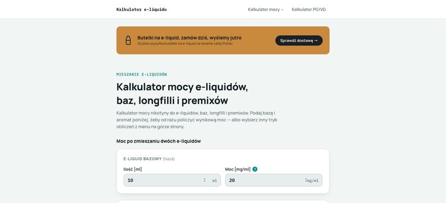 Podgląd: kalkulatorvape.pl