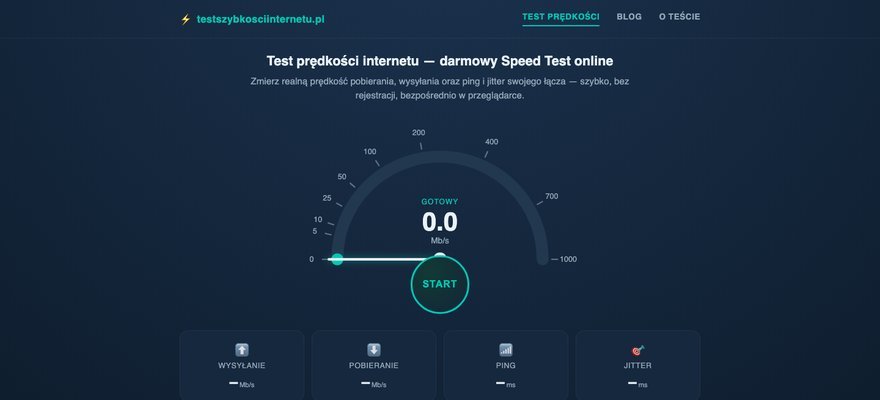 Podgląd: testszybkosciinternetu.pl